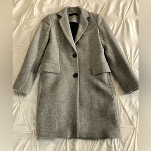Zara Classic Two Button Gray Coat Size XS